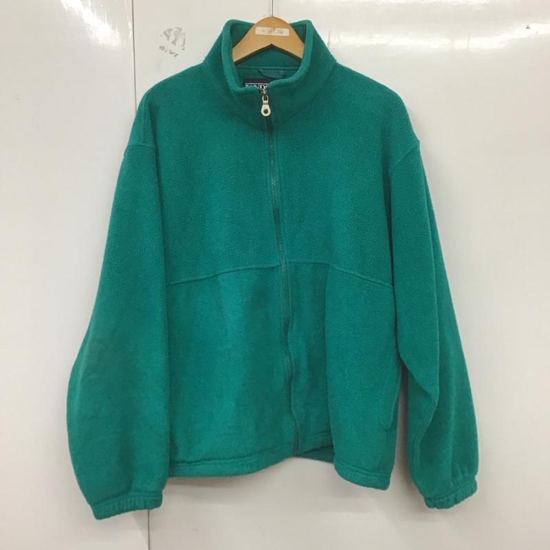ランズエンド LANDS END ジャケット、上着 ジャケット、ブレザー ジップアップジャケット フリースジャケット アウター M 無地 緑 / グリーン /  メンズ USED 古着 中古 10129061