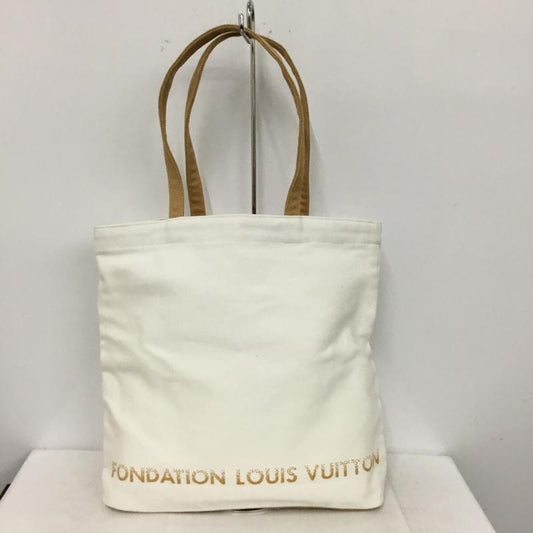 フォンダシオンルイヴィトン FONDATION LOUIS VUITTON トートバッグ トートバッグ ルイヴィトン美術館 キャンバスバッグ ロゴ、文字 白 / ホワイト / X ベージュ / ベージュ /  レディース USED 古着 中古 10148459