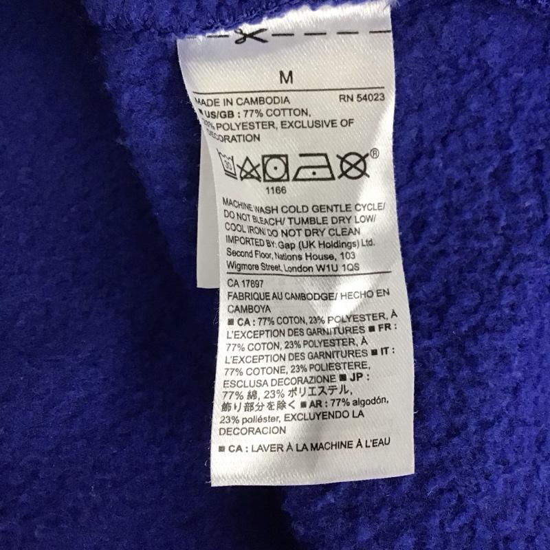 ギャップ GAP パーカー 長袖 ジップアップパーカー 長袖パーカー カジュアルジャケット M ロゴ、文字 青 / ブルー /  メンズ USED 古着 中古 10131986