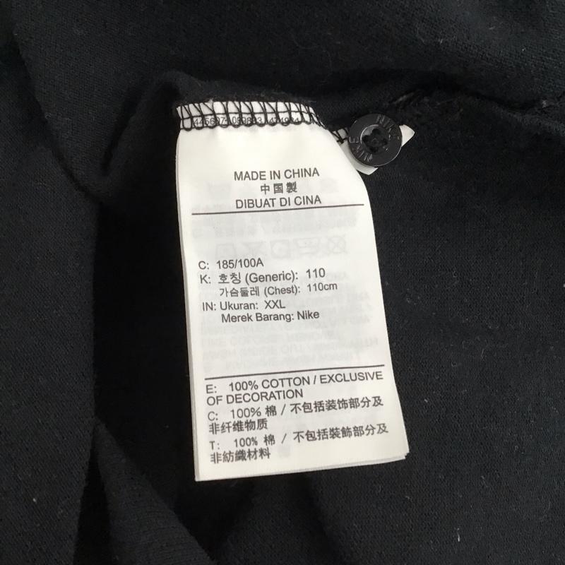 ナイキ NIKE ポロシャツ 半袖 cn8765-010 半袖ポロシャツ 半袖カットソー XXL ロゴ、文字 黒 / ブラック /  メンズ USED 古着 中古 10144874