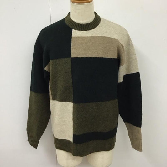 ザラ ZARA ニット、セーター 長袖 長袖ニットカットソー ニット セーター クルーネックニット M プリント マルチカラー / マルチカラー /  メンズ USED 古着 中古 10118302