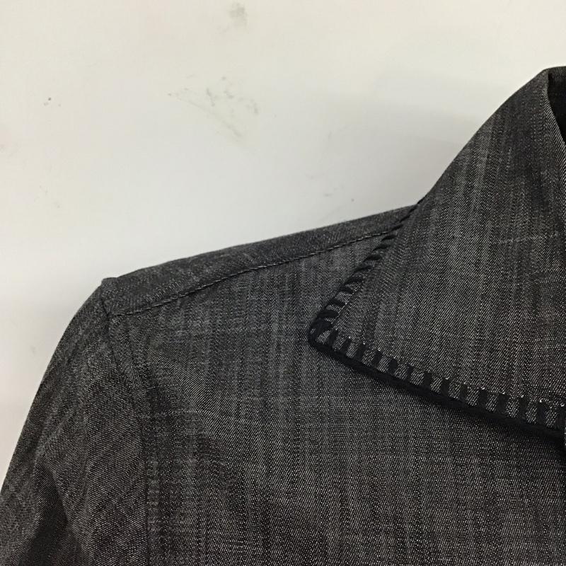 ウノピュウノウグァーレトレリラックス 1piu1uguale3 RELAX シャツ、ブラウス 長袖 長袖シャツ カラーシャツ 長袖カットソー プルオーバー 5 無地 黒 / ブラック /  メンズ USED 古着 中古 10119260