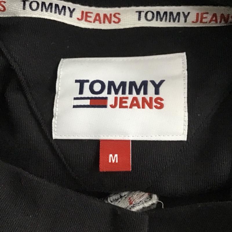 トミー ジーンズ TOMMY JEANS カットソー 長袖 長袖カットソー スタンドネックカットソー ロングスリーブカットソー M ロゴ、文字 黒 / ブラック /  メンズ USED 古着 中古 10112693