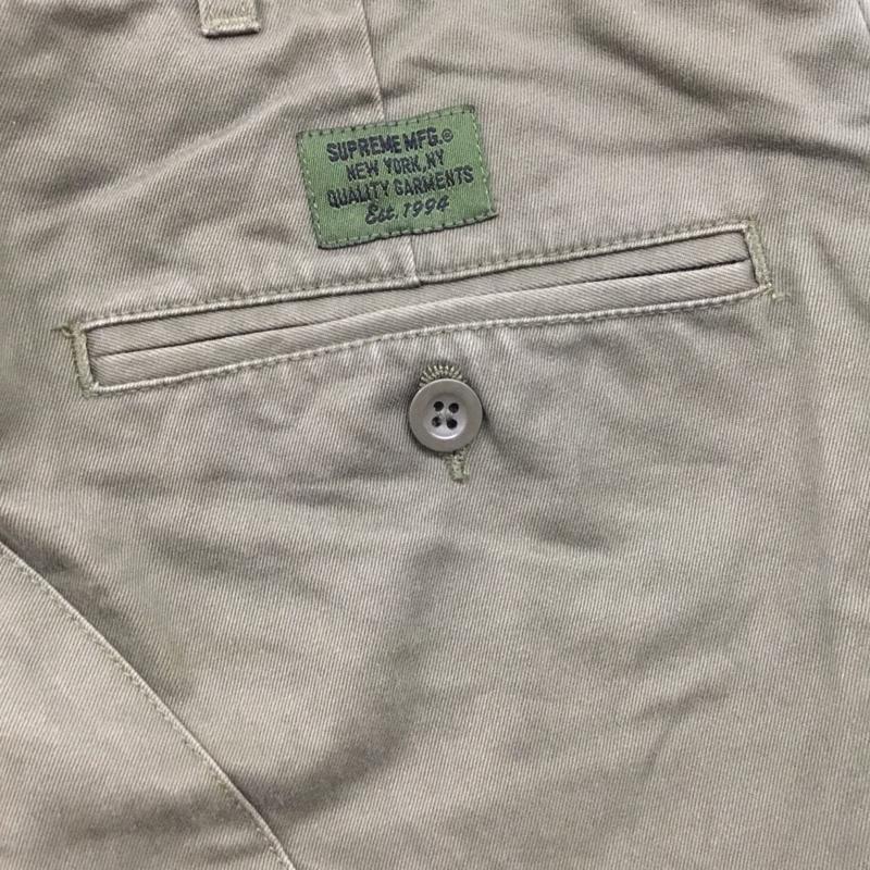 シュプリーム Supreme パンツ ショートパンツ ボタンフライハーフパンツ ショートパンツ カジュアルパンツ 30インチ 無地 カーキ / カーキ /  メンズ USED 古着 中古 10120646