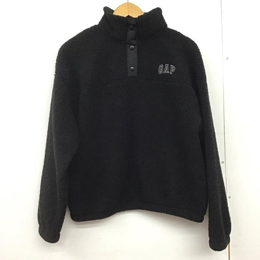 ギャップ GAP ジャケット、上着 ジャケット、ブレザー フリースジャケット プルオーバー スタンドネック M ロゴ、文字 黒 / ブラック /  レディース USED 古着 中古 10145167