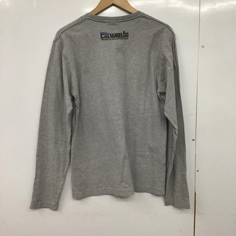 コロンビア Columbia カットソー 長袖 長袖カットソー プリントカットソー クルーネック M プリント 灰 / グレー /  メンズ USED 古着 中古 10148147