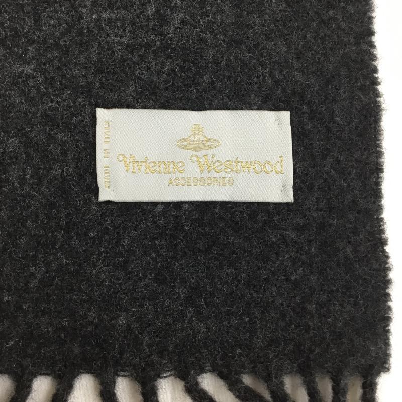 ヴィヴィアンウエストウッド Vivienne Westwood マフラー マフラー ロゴ、文字 黒 / ブラック /  レディース USED 古着 中古 10144519