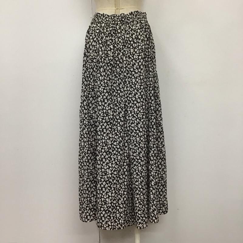 グローバルワーク GLOBAL WORK ボトムス ボトムス GW523009AD ワイドパンツ スカンツ L 総柄 黒 / ブラック / X 白 / ホワイト /  レディース USED 古着 中古 10108432