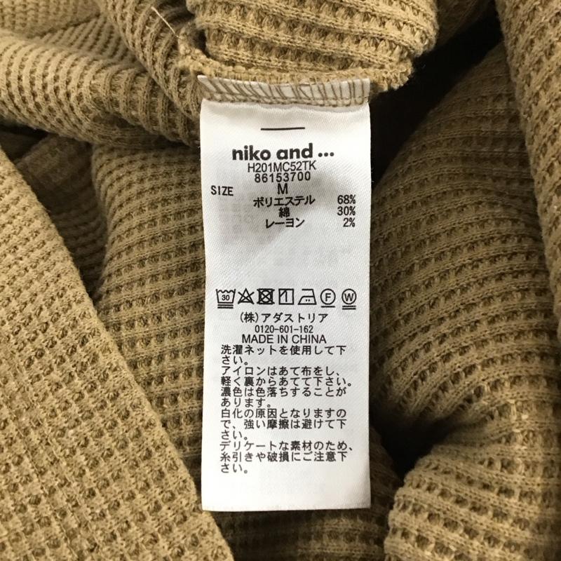 ニコアンド niko and... カットソー 長袖 長袖カットソー 無地カットソー クルーネック ワッフル 3 無地 ベージュ / ベージュ /  メンズ USED 古着 中古 10140305