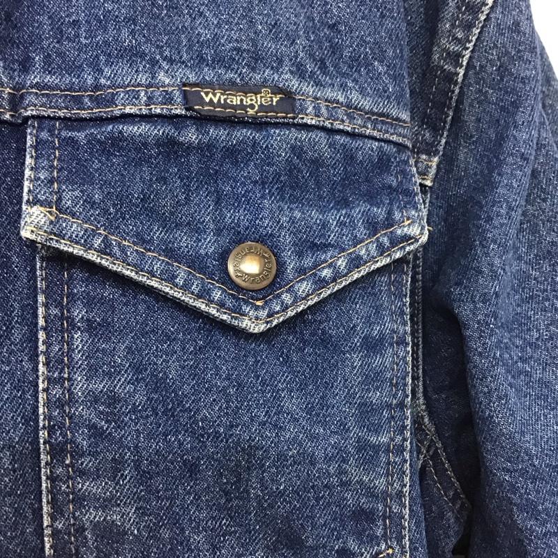 ラングラー Wrangler ジャケット、上着 ジャケット、ブレザー デニムジャケット カラージャケット 長袖ジャケット Gジャン ロゴ、文字 インディゴ / インディゴ /  メンズ USED 古着 中古 10112719