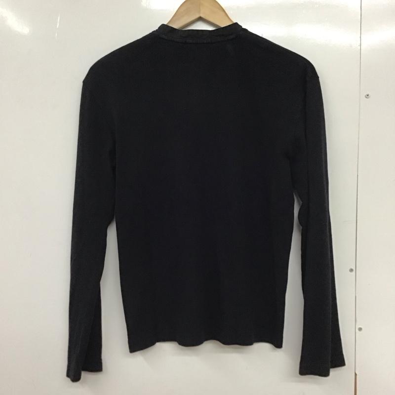 バーバリーブラックレーベル BURBERRY BLACK LABEL カットソー 長袖 長袖カットソー ヘンリーネックカットソー 2 ロゴ、文字 黒 / ブラック /  メンズ USED 古着 中古 10130127