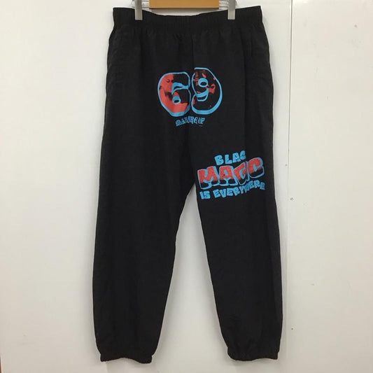 ハング HANG ボトムス ボトムス XL ロゴ、文字 黒 / ブラック /  メンズ USED 古着 中古 10111825