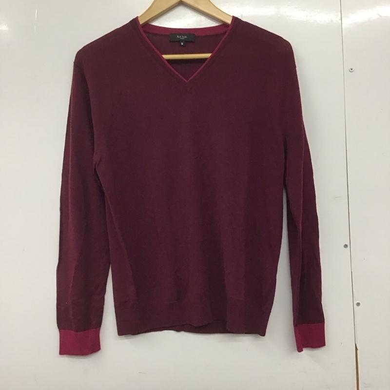 ポールスミス Paul Smith ニット、セーター 長袖 M 無地 えんじ / ワインレッド /  メンズ USED 古着 中古 10145750