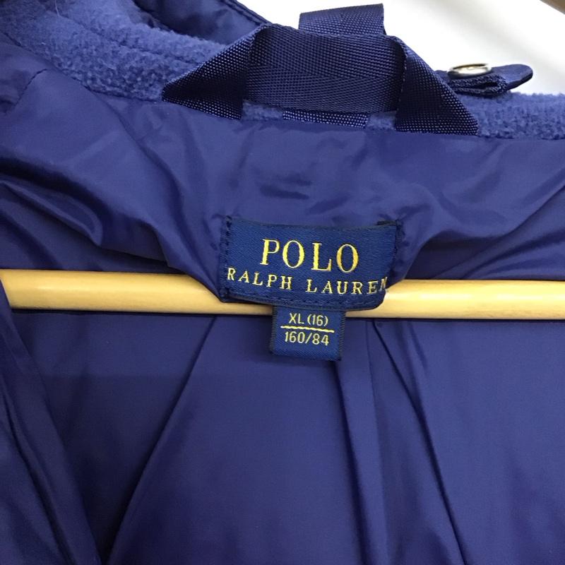 ポロラルフローレン POLO RALPH LAUREN ジャケット、上着 ダウンジャケット XL 無地 紺 / ネイビー / X 桃 / ピンク /  ガールズ USED 古着 中古 10132407