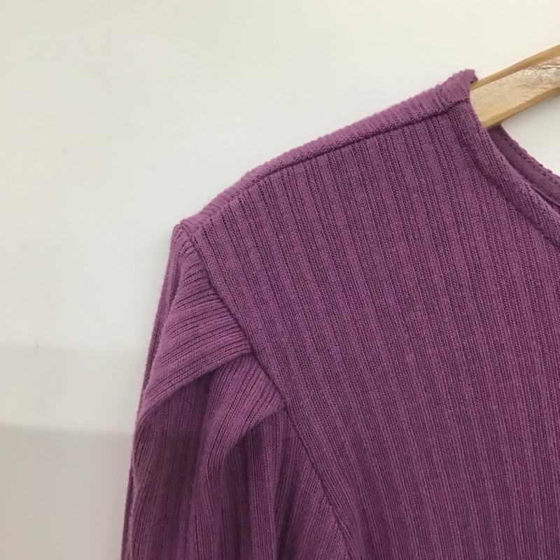 アースミュージックアンドエコロジー earth music&ecology カーディガン 長袖 M 無地 紫 / パープル /  レディース USED 古着 中古 10142790