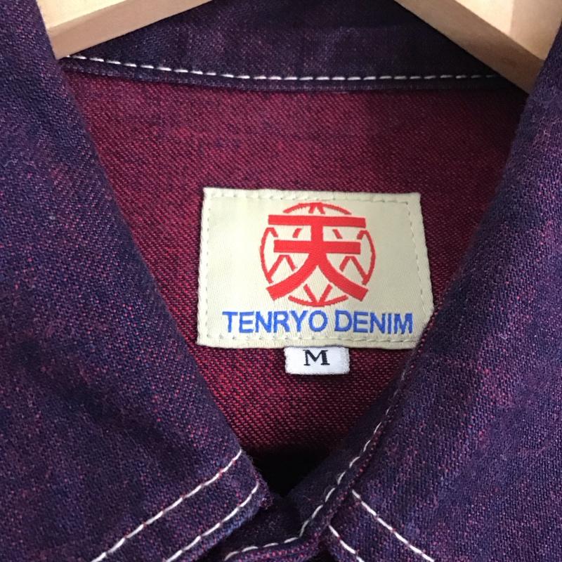 クラシキテンリョウデニム 倉敷天領デニム シャツ、ブラウス 長袖 長袖シャツ 無地シャツ カラーシャツ M 無地 紫 / パープル /  メンズ USED 古着 中古 10136553
