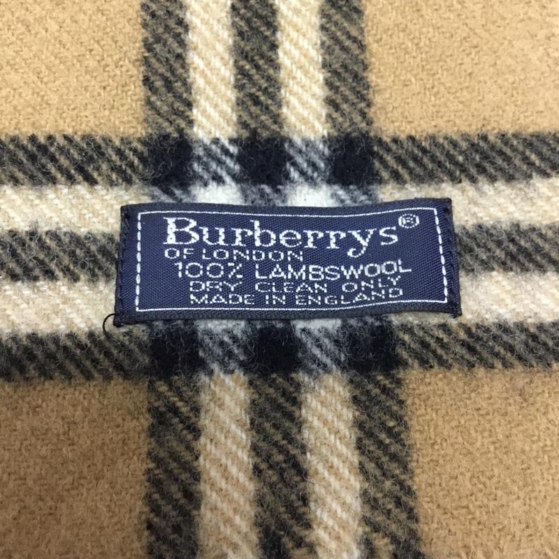 バーバリーズ BURBERRYS マフラー マフラー ウール ノバチェック フリンジ ロゴ、文字 ベージュ / ベージュ / X 白 / ホワイト / X 黒 / ブラック / X 赤 / レッド /  メンズ USED 古着 中古 10113648