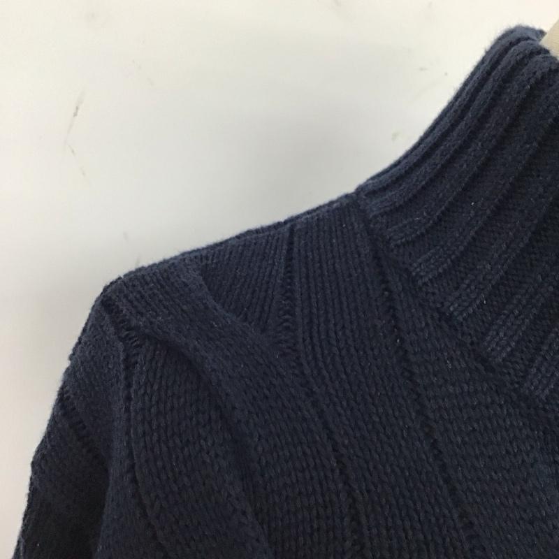 ポロラルフローレン POLO RALPH LAUREN カーディガン 長袖 フルジップ ジップアップ ケーブル編み S ワンポイント 紺 / ネイビー /  レディース USED 古着 中古 10120833