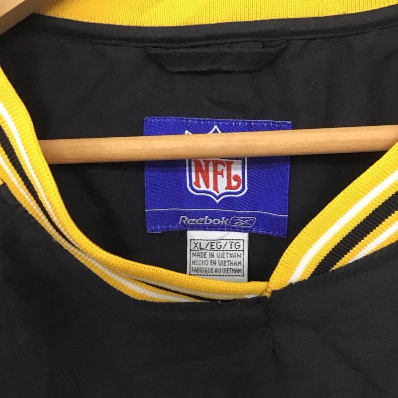 ナショナルフットボールリーグ NFL ジャケット、上着 ジャケット、ブレザー プルオーバージャケット アウター Vネック XL ロゴ、文字 黒 / ブラック /  メンズ USED 古着 中古 10139499