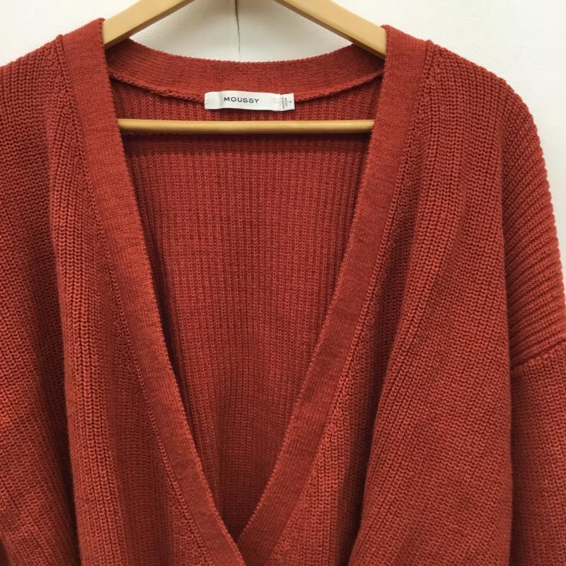 マウジー MOUSSY カーディガン 長袖 010BSH70-1380 FREE 無地 橙 / オレンジ /  レディース USED 古着 中古 10142859