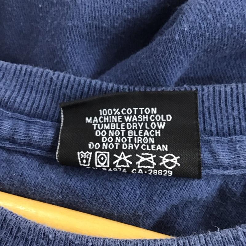 ステューシー STUSSY Tシャツ 半袖 半袖カットソー プリントTシャツ クルーネックカットソー L プリント 紺 / ネイビー /  メンズ USED 古着 中古 10132554