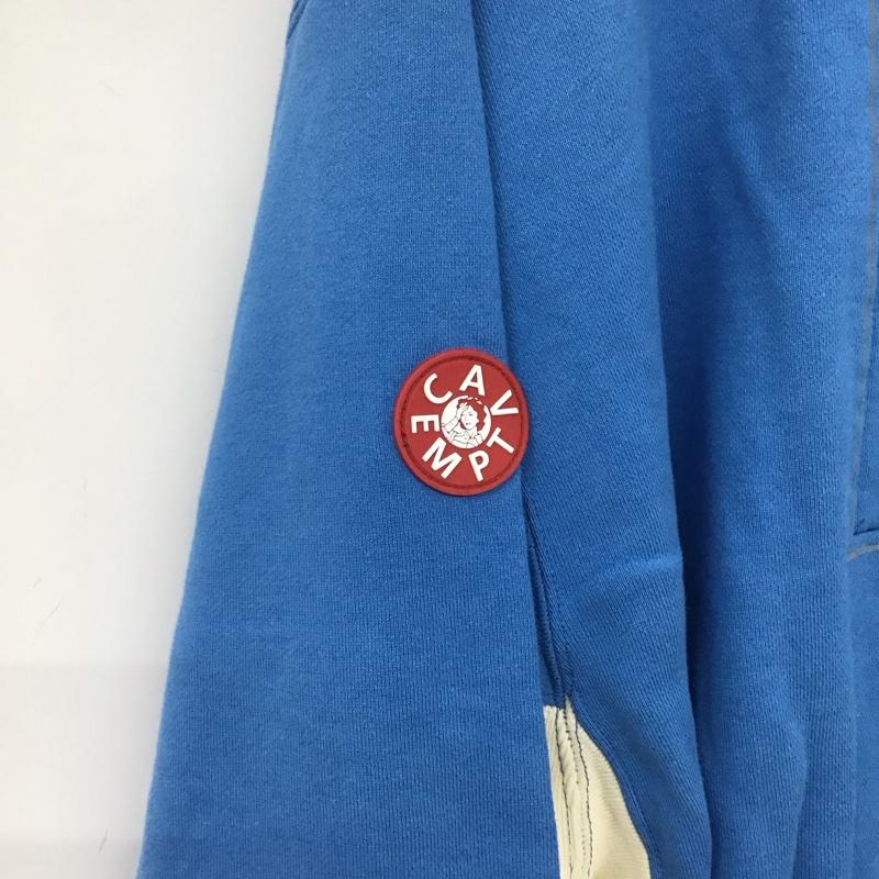 シーイー C.E トレーナー 長袖 ces25cs03 DISSATISFACTIONCREW NECKスウェット プルオーバー トレーナー L ロゴ、文字 白 / ホワイト / X 水色 / ライトブルー /  メンズ USED 古着 中古 10137103