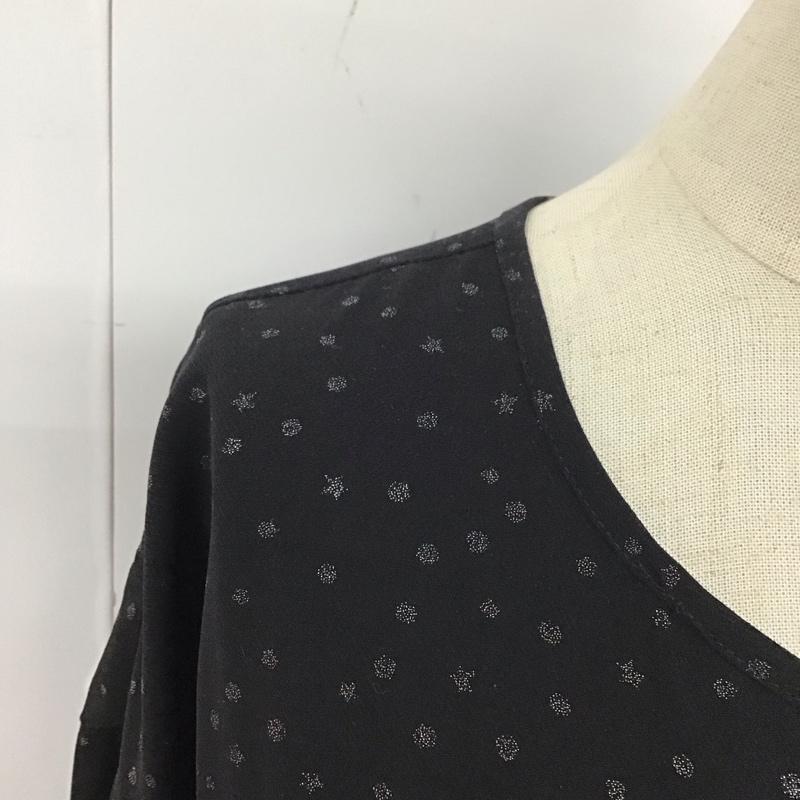 ニコアンド niko and... ワンピース ロングスカート MN81TH01AD 長袖 ティアード 4 総柄 黒 / ブラック /  レディース USED 古着 中古 10118802