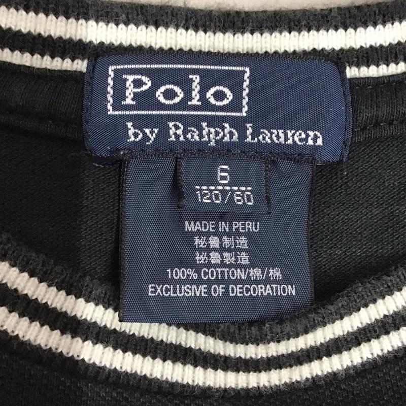 ポロバイラルフローレン Polo by RALPH LAUREN Tシャツ 半袖 120cm 刺繍 黒 / ブラック /  ガールズ USED 古着 中古 10116790