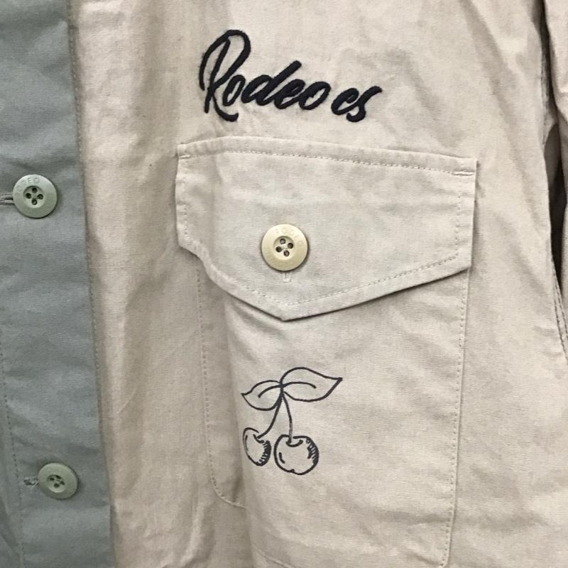 ロデオクラウンズ Rodeo Crowns シャツ、ブラウス 長袖 420dsa01-0070 オーバーシルエットシャツ 長袖シャツ FREE ロゴ、文字 カーキ / カーキ /  レディース USED 古着 中古 10128981
