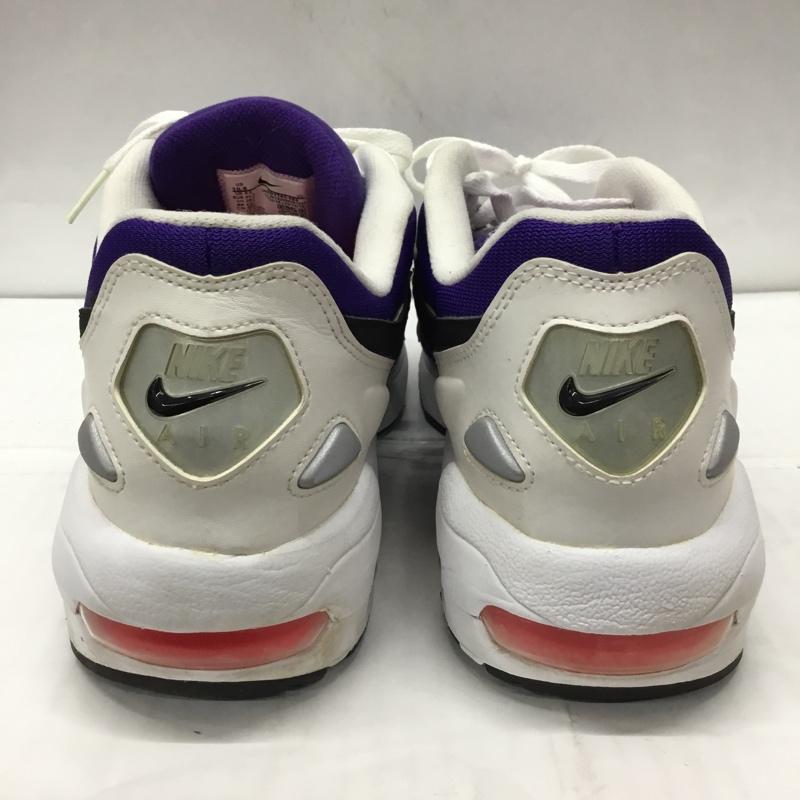 ナイキ NIKE スニーカー スニーカー AO1741-103 AIR MAX 2 LIGHT 28.5cm 28.5cm ロゴ、文字 白 / ホワイト / X 紫 / パープル / X 黒 / ブラック /  メンズ USED 古着 中古 10107870