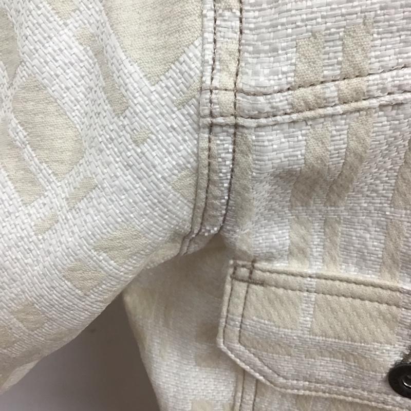 リーバイストラウスアンドコー Levi Strauss & co. ジャケット、上着 ジャケット、ブレザー カジュアルジャケット カラージャケット ポケットジャケット アウター S 総柄 白 / ホワイト /  メンズ USED 古着 中古 10123835