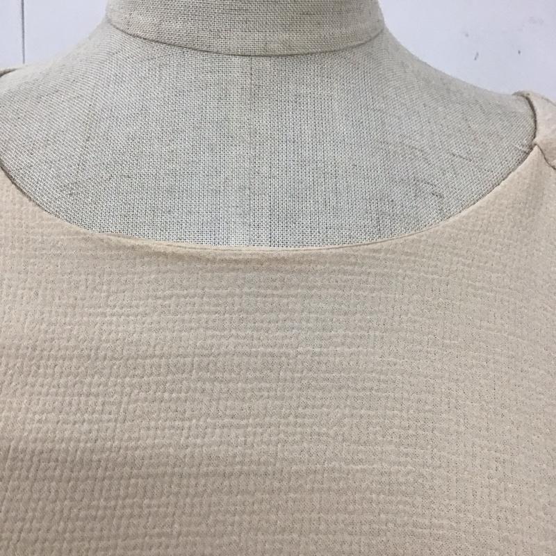 ザラベーシック ZARA BASIC ワンピース ひざ丈スカート 長袖 S 無地 アイボリー / アイボリー /  レディース USED 古着 中古 10109479