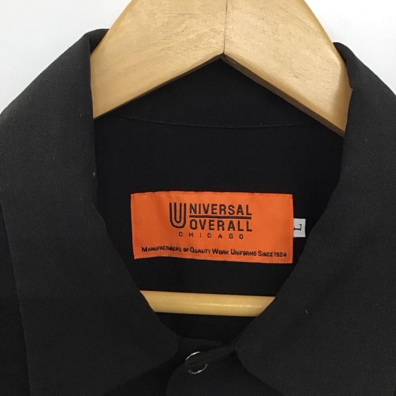 ユニバーサルオーバーオール UNIVERSAL OVERALL シャツ、ブラウス 半袖 半袖シャツ 無地シャツ ポケットシャツ L 無地 黒 / ブラック /  メンズ USED 古着 中古 10142586