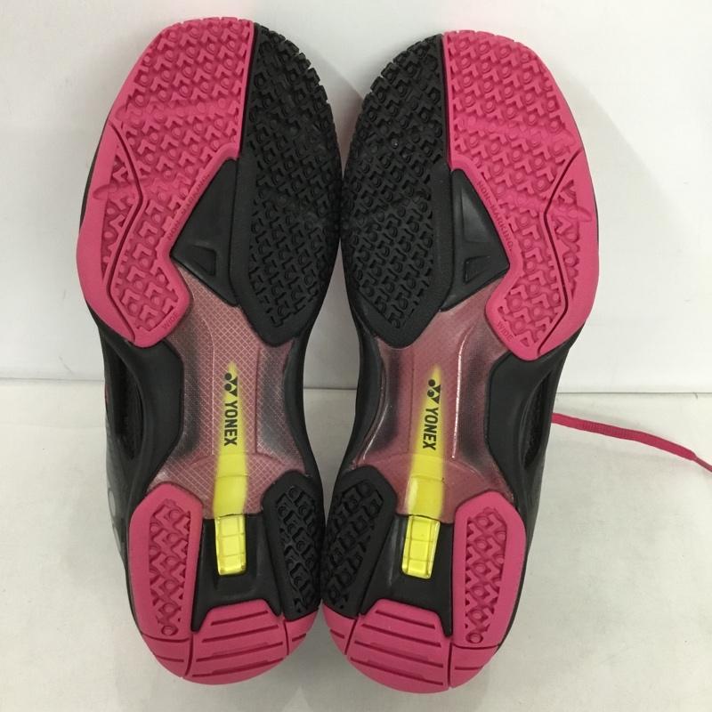 ヨネックス YONEX スニーカー スニーカー SHTAD2WG パワークッション エアラスダッシュ2 ワイドGC テニスシューズ 25cm 箱有 25.0cm ロゴ、文字 黒 / ブラック / X 桃 / ピンク /  レディース USED 古着 中古 10149909