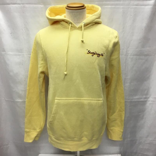 ステューシー STUSSY パーカー 長袖 長袖パーカー フード付きパーカー プリントスウェット トレーナー S プリント 黄 / イエロー /  メンズ USED 古着 中古 10106460