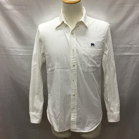 ハリウッドランチマーケット HOLLYWOOD RANCH MARKET シャツ、ブラウス 長袖 長袖シャツ カラーシャツ ポケットシャツ 長袖カットソー 1 ロゴ、文字 白 / ホワイト /  メンズ USED 古着 中古 10116845