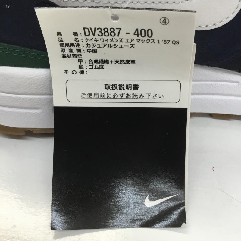ナイキ NIKE スニーカー スニーカー WMNS AIR MAX 1  87 QS ウィメンズ エア マックス 1  87 QS DV3887-400 タグ付 26.0cm ロゴ、文字 紺 / ネイビー / X 緑 / グリーン /  メンズ USED 古着 中古 10107074