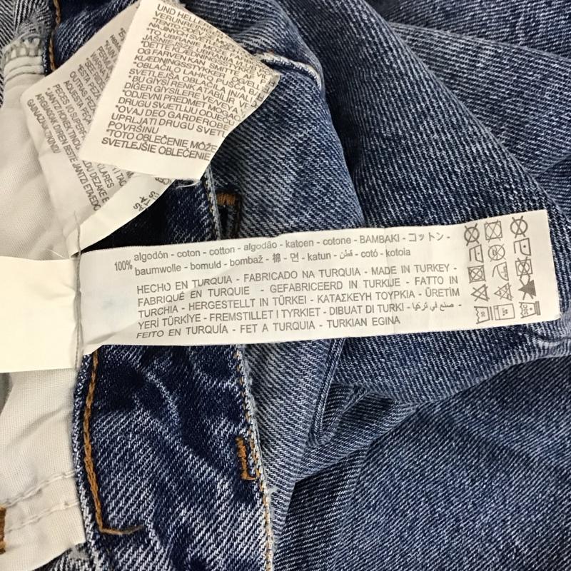 ザラ ZARA パンツ デニム、ジーンズ 6164 193 427 ハイウエスト ボタンフライ 無地 青 / ブルー /  レディース USED 古着 中古 10109719