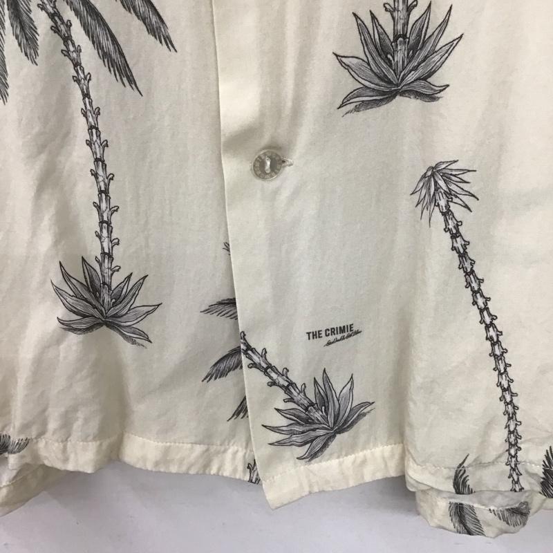 クライミー CRIMIE シャツ、ブラウス 半袖 cr1-02c3-ss07 半袖シャツ プリントシャツ パームツリー柄アロハシャツ XL プリント 白 / ホワイト /  メンズ USED 古着 中古 10136185