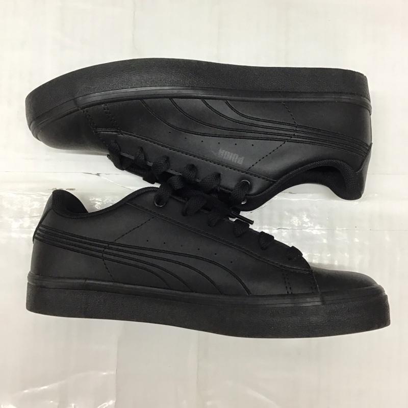 プーマ PUMA スニーカー スニーカー 389908-02 Vコート バルク EB 24cm 24.0cm ロゴ、文字 黒 / ブラック /  レディース USED 古着 中古 10117741