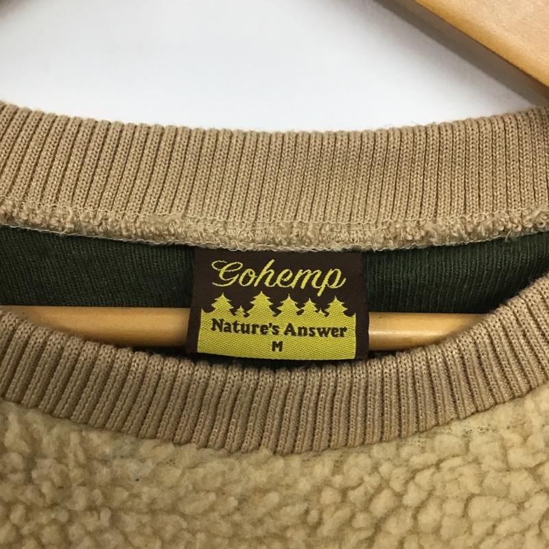 ゴーヘンプ GOHEMP カットソー 長袖 長袖フリースカットソー プルオーバー M 無地 ベージュ / ベージュ /  メンズ USED 古着 中古 10142399