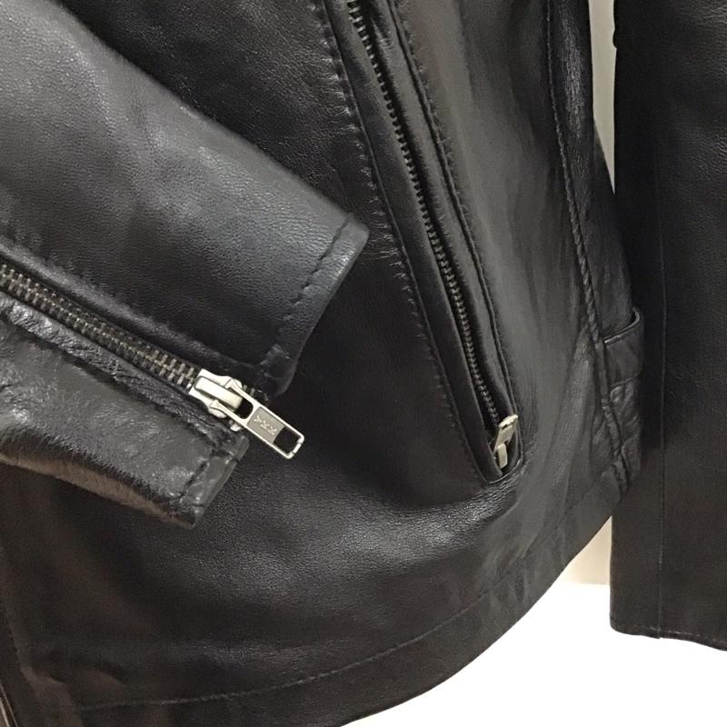 ライズ RIDEZ ジャケット、上着 レザージャケット ライダースジャケット ジップアップジャケット アウター レザージャケット XL ロゴ、文字 黒 / ブラック /  メンズ USED 古着 中古 10119146