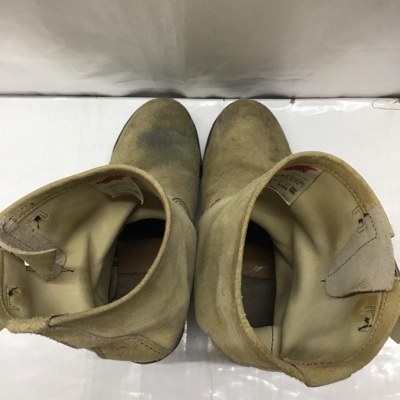 レッドウィング RED WING ブーツ エンジニアブーツ 8268 スエード 9D US：9 無地 ベージュ / ベージュ /  メンズ USED 古着 中古 10117602