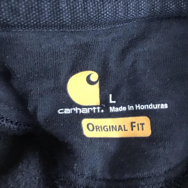 カーハート Carhartt パーカー 長袖 フーディ L ロゴ、文字 黒 / ブラック /  メンズ USED 古着 中古 10106283