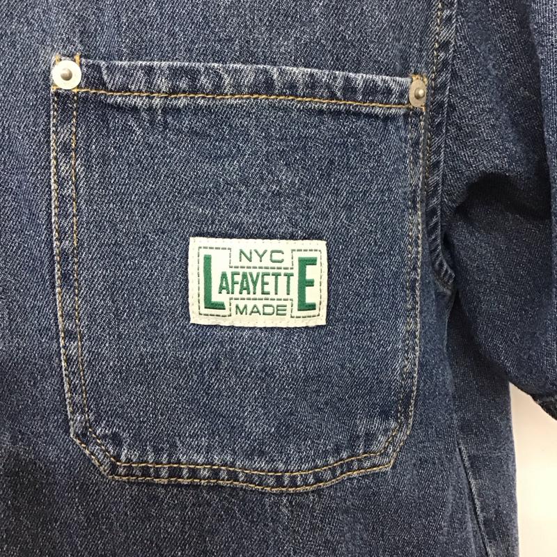 ラファイエット Lafayette シャツ、ブラウス 半袖 ls200202 DENIMPULLOVERS/SSHIRT 半袖シャツ カジュアルシャツ S ロゴ、文字 インディゴ / インディゴ /  メンズ USED 古着 中古 10109571