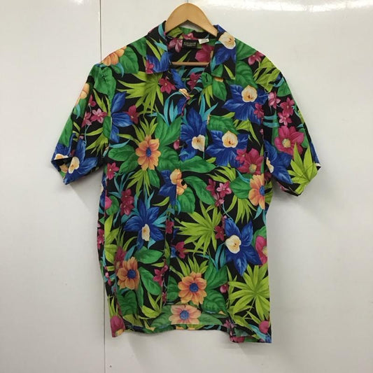 古着 USED シャツ、ブラウス 半袖 半袖シャツ プリントシャツ ポケットシャツ アロハシャツ L プリント 紺 / ネイビー /  メンズ USED 古着 中古 10130679