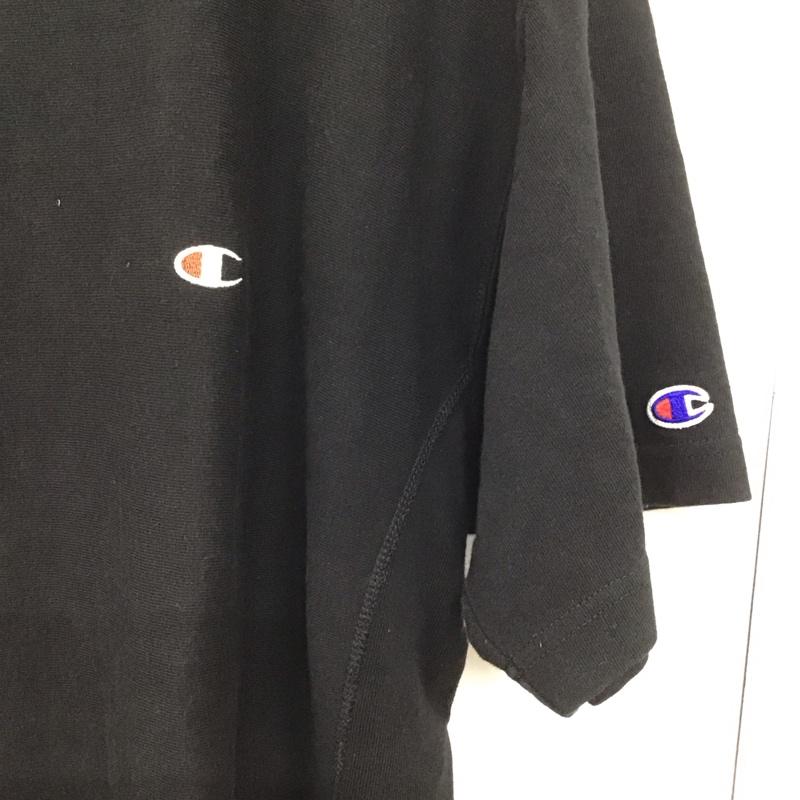 チャンピオン Campion Tシャツ 半袖 c8-r375 半袖カットソー プリントTシャツ XL ロゴ、文字 黒 / ブラック /  メンズ USED 古着 中古 10132352