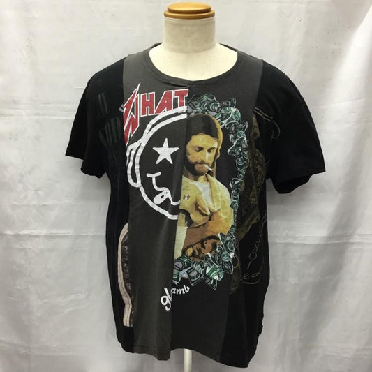 グラム glamb Tシャツ 半袖 GB0218/CS07 MasterpiecesaggyCS 半袖カットソー プリントTシャツ 2 プリント 黒 / ブラック /  メンズ USED 古着 中古 10106402