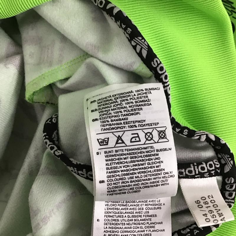 アディダス adidas ジャケット、上着 ジャンパー、ブルゾン M ロゴ、文字 薄緑 / ライトグリーン /  メンズ USED 古着 中古 10134533