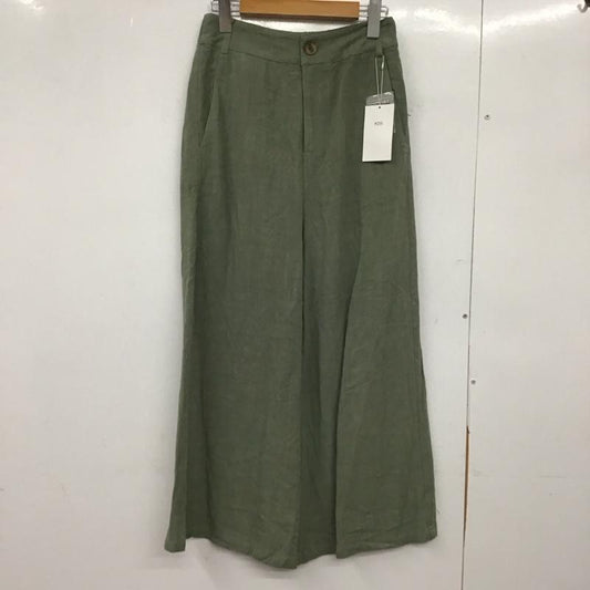 アズールバイマウジー AZUL BY MOUSSY パンツ スラックス 250DSM31-088C RAYON LINEN WIDE PANTS タグ付 M 無地 カーキ / カーキ /  レディース USED 古着 中古 10151028